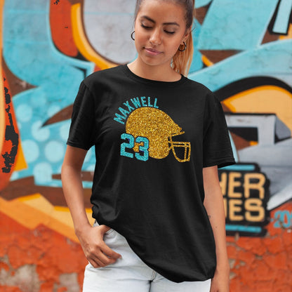 personalized football helmet shirt