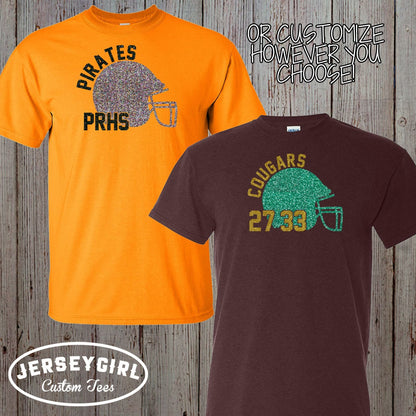 personalized football helmet shirt