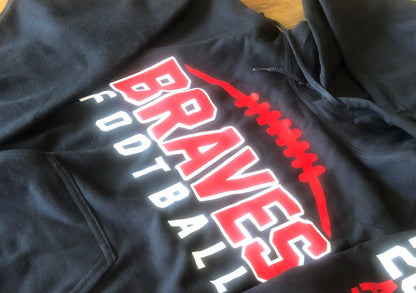 custom football hoodie with name and number 