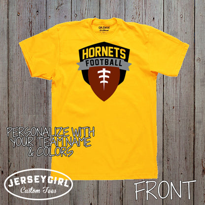 custom football team shirt with name & number