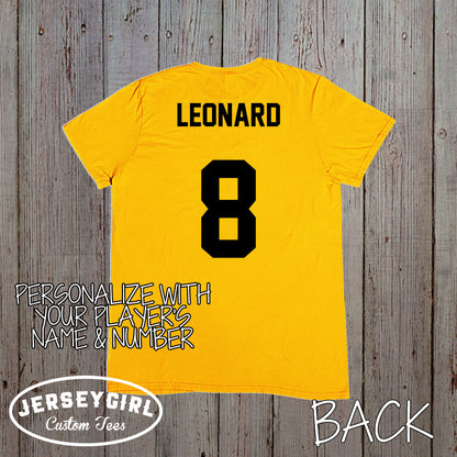 custom football team shirt with name & number