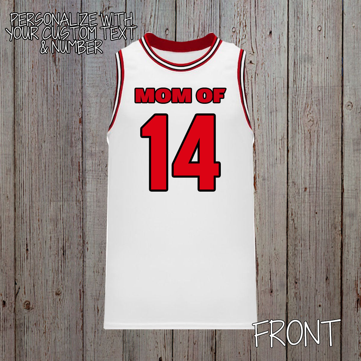 Custom Red & Black Basketball Jersey