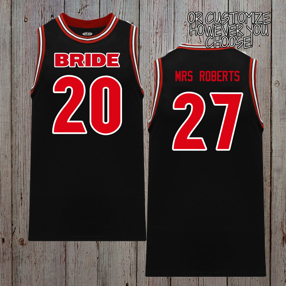Custom Red & Black Basketball Jersey