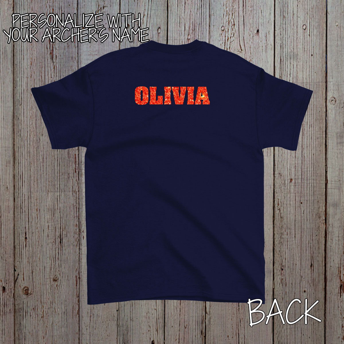custom glitter archery mom shirt