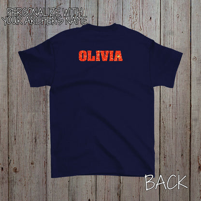 custom glitter archery mom shirt
