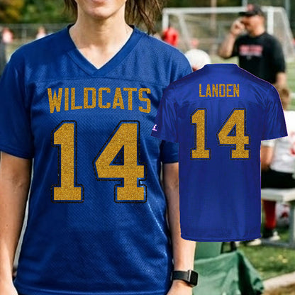 custom glitter football jersey