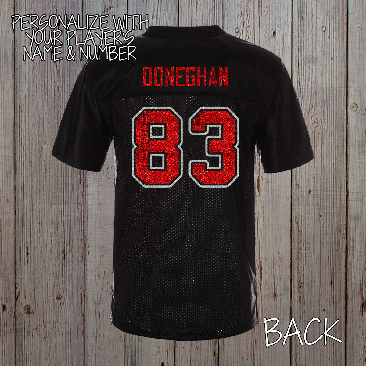 custom glitter football jersey