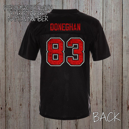 custom glitter football jersey