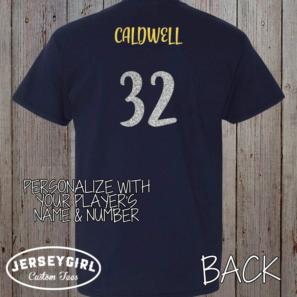 glitter football mom shirt with name & number