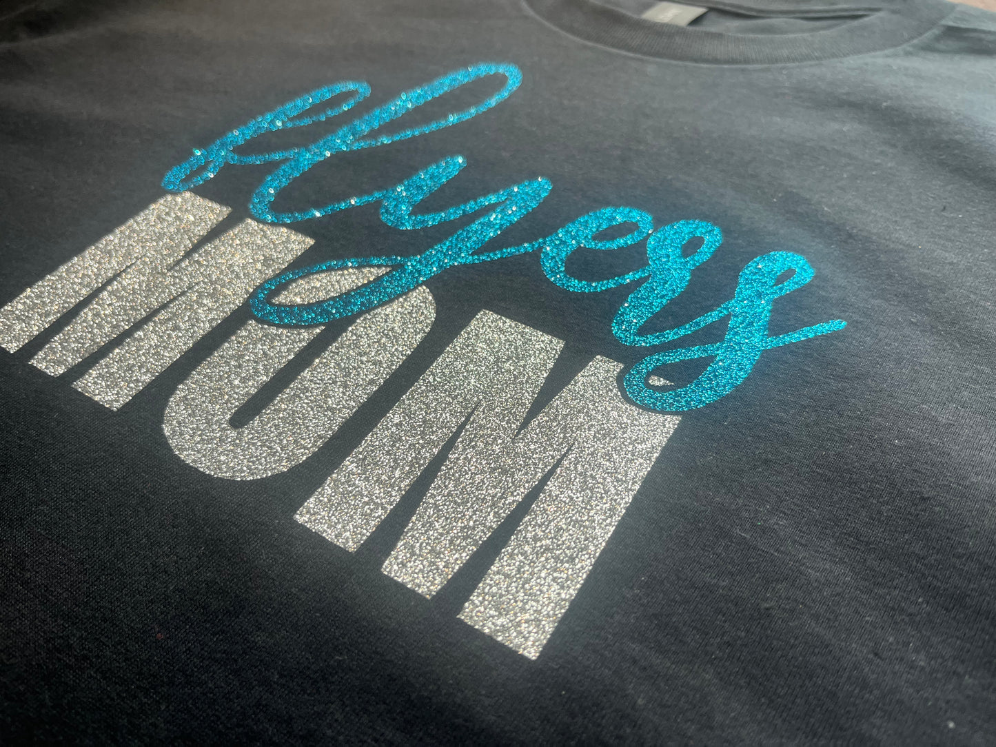 custom glitter gymnastics parent shirt 