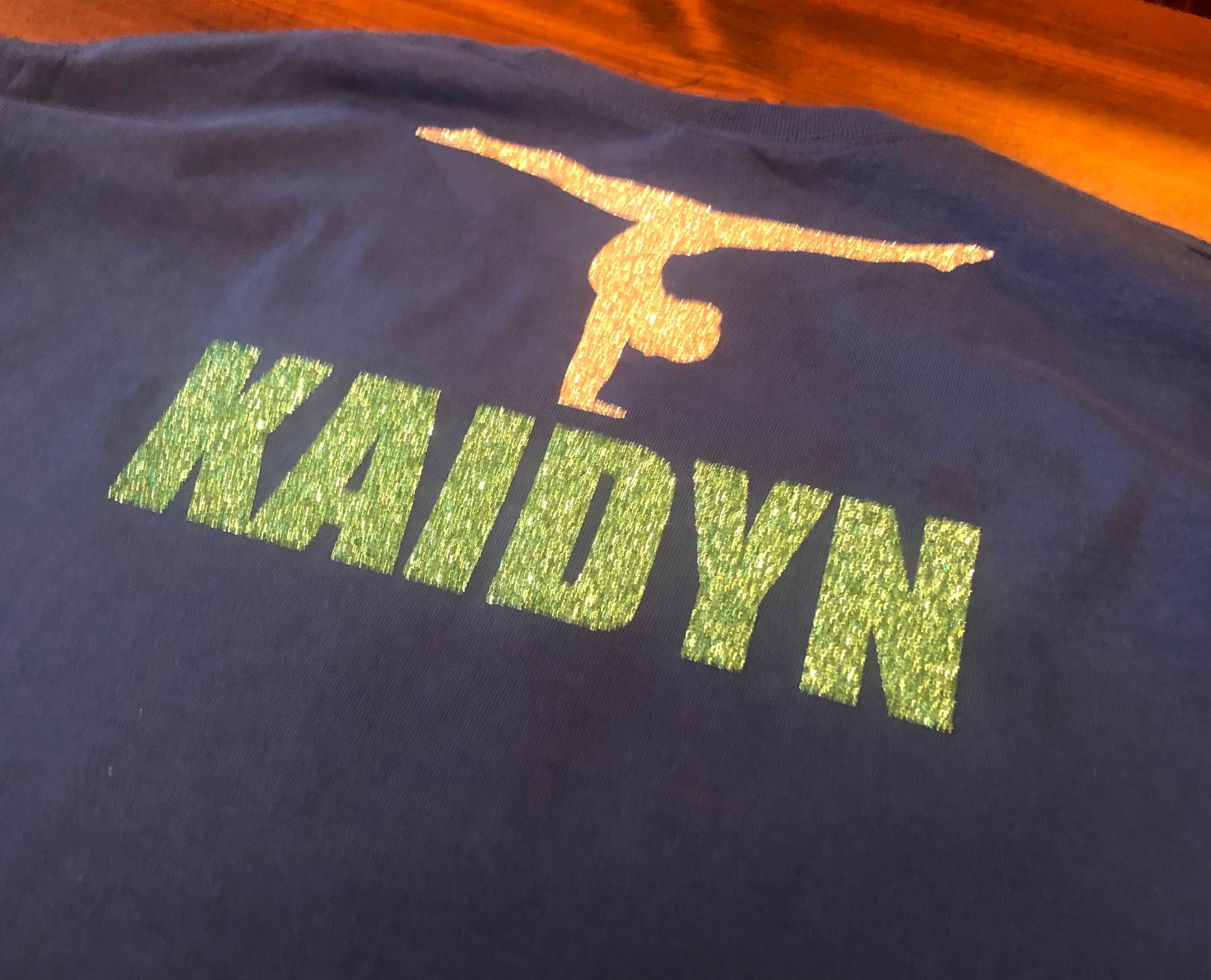 custom glitter gymnastics parent shirts 