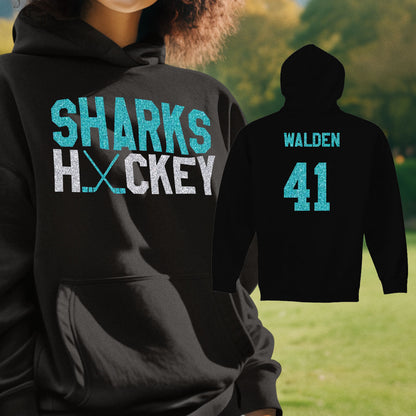 custom glitter hockey sweatshirt