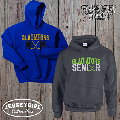custom glitter hockey sweatshirt