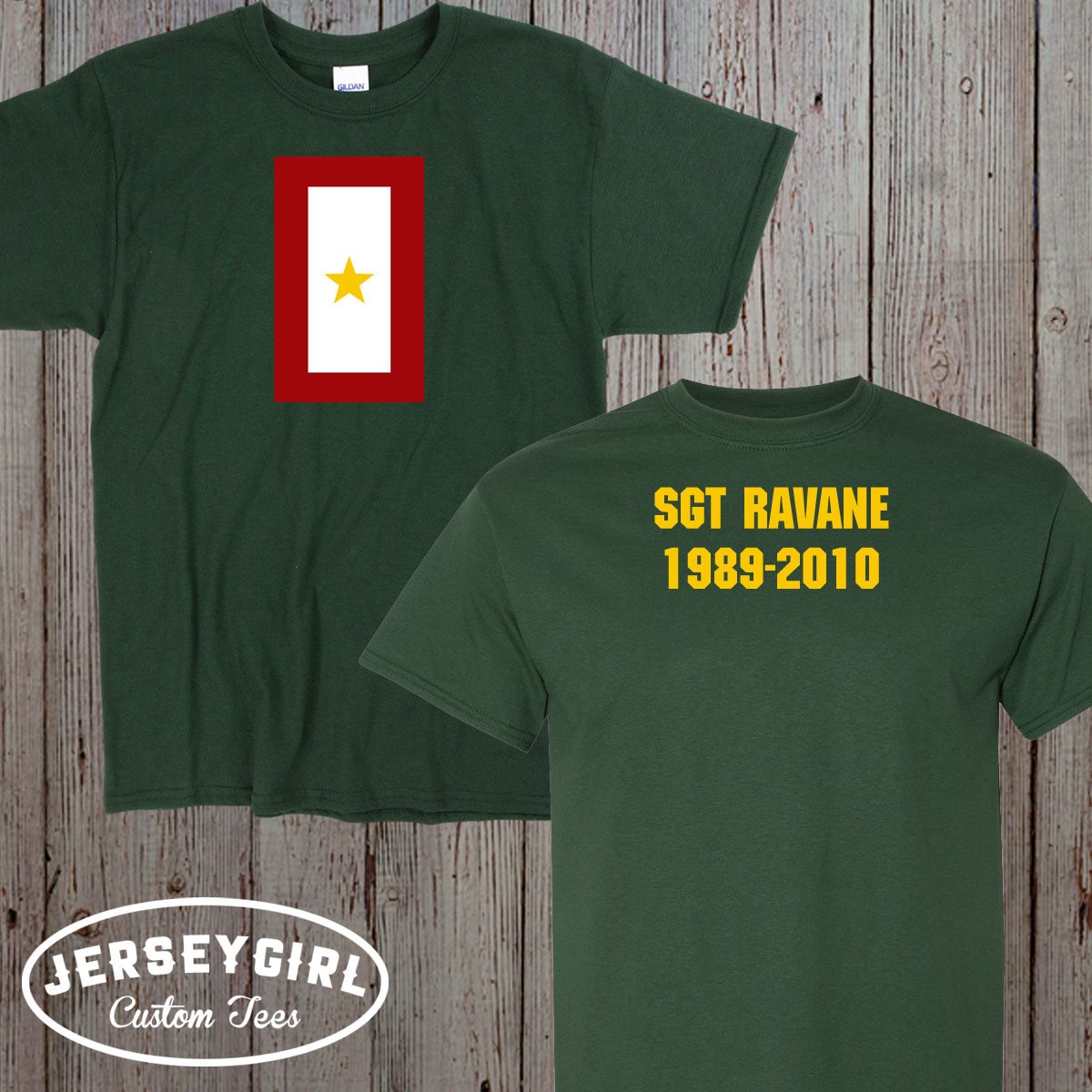 Custom Gold Star Flag Shirt