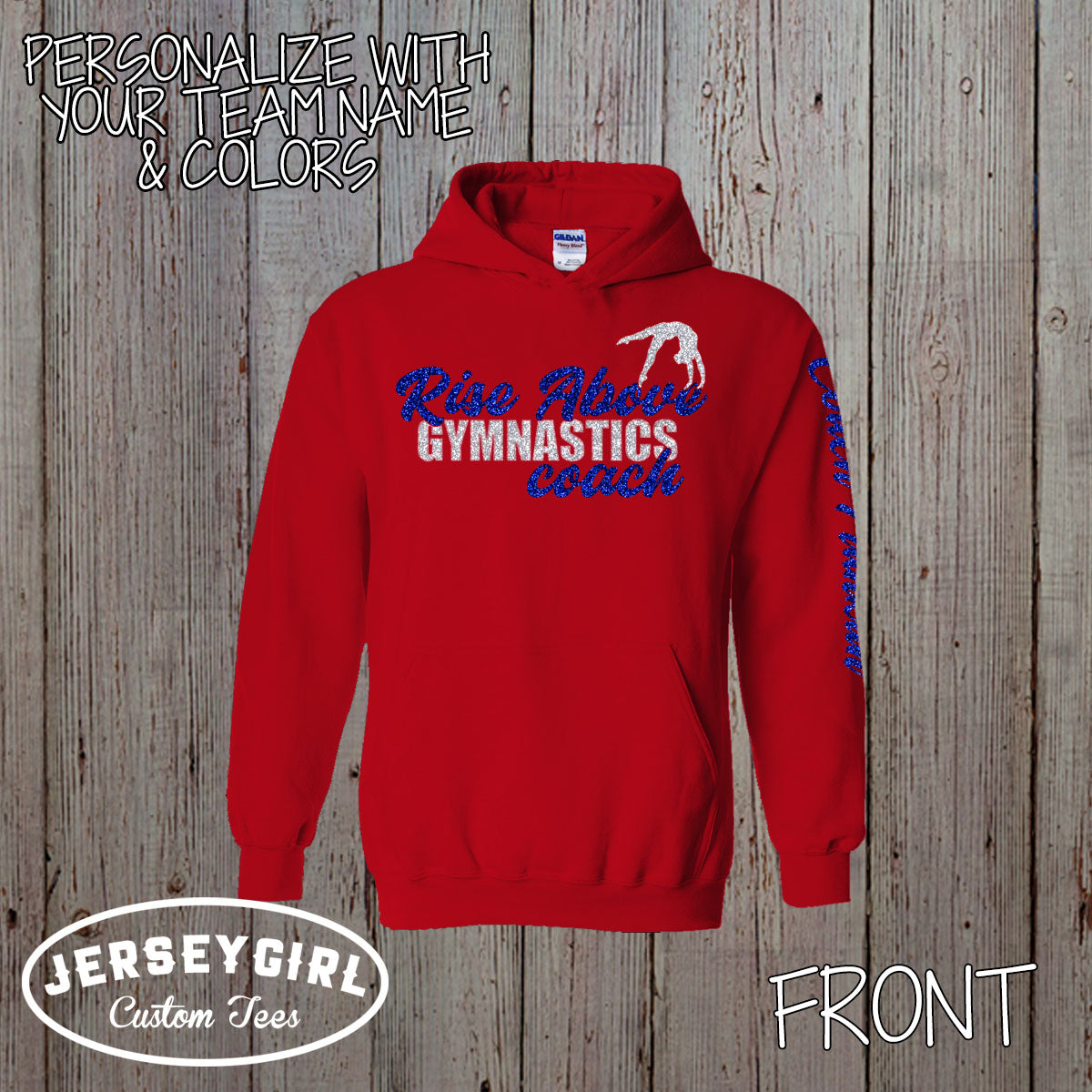custom gymnastics coach hoodie