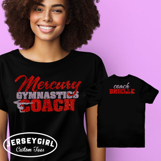 glitter gymnastics coach shirt