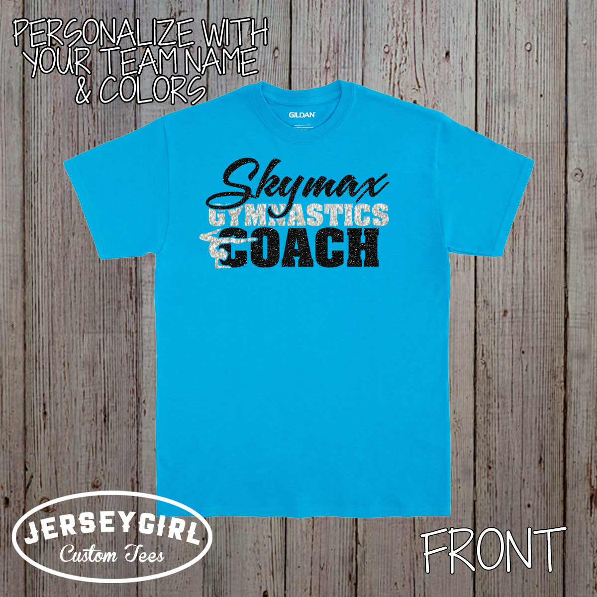glitter gymnastics coach shirt