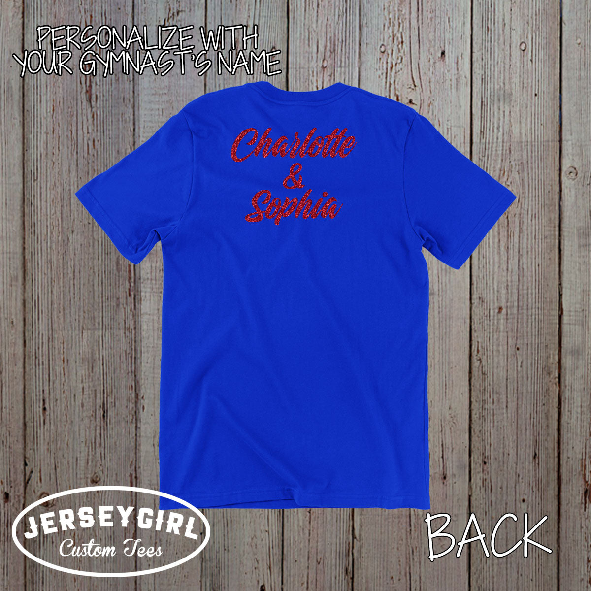 glitter gymnastics mom t-shirt 