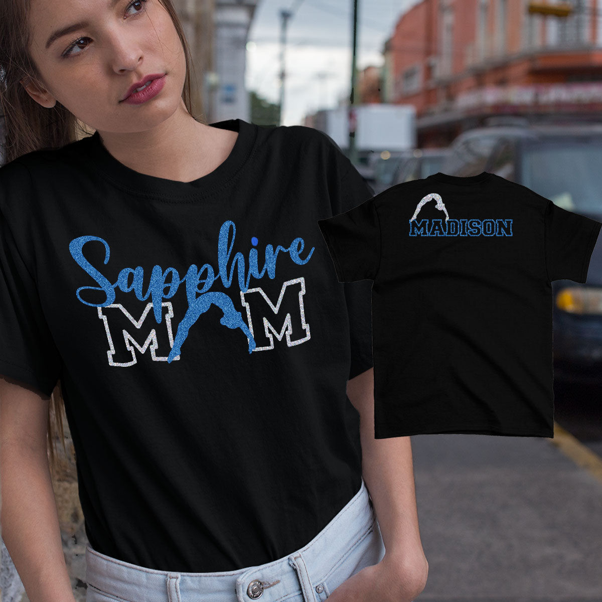 custom gymnastics mom t-shirt