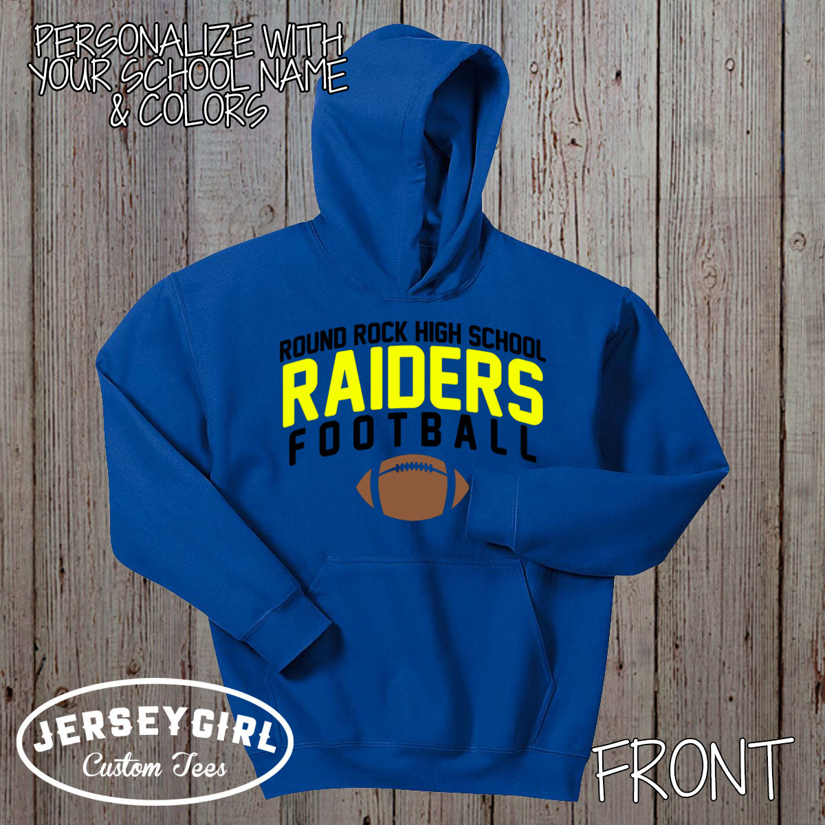 custom high school football hoodies