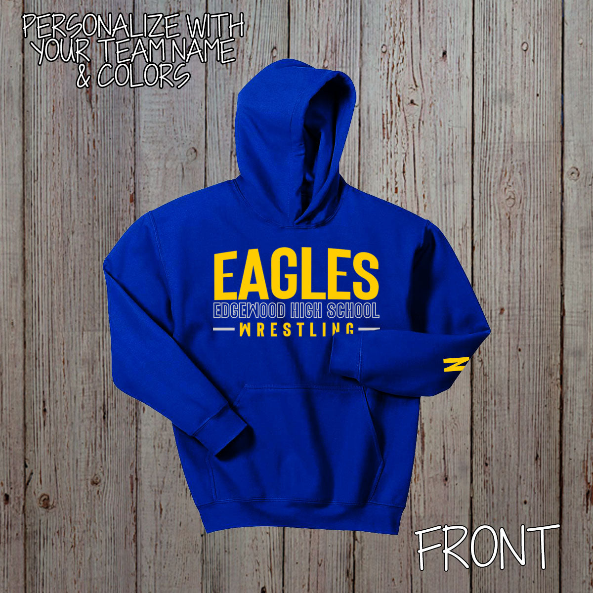 custom high school wrestling hoodie