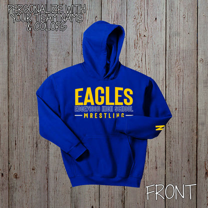 custom high school wrestling hoodie