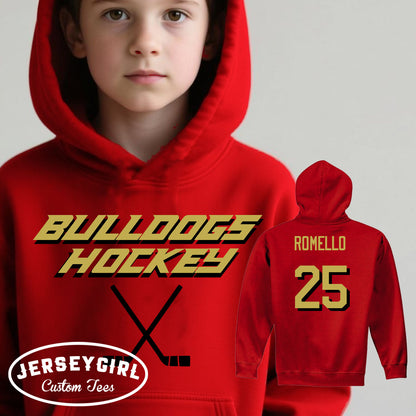custom hockey hoodie with name and number