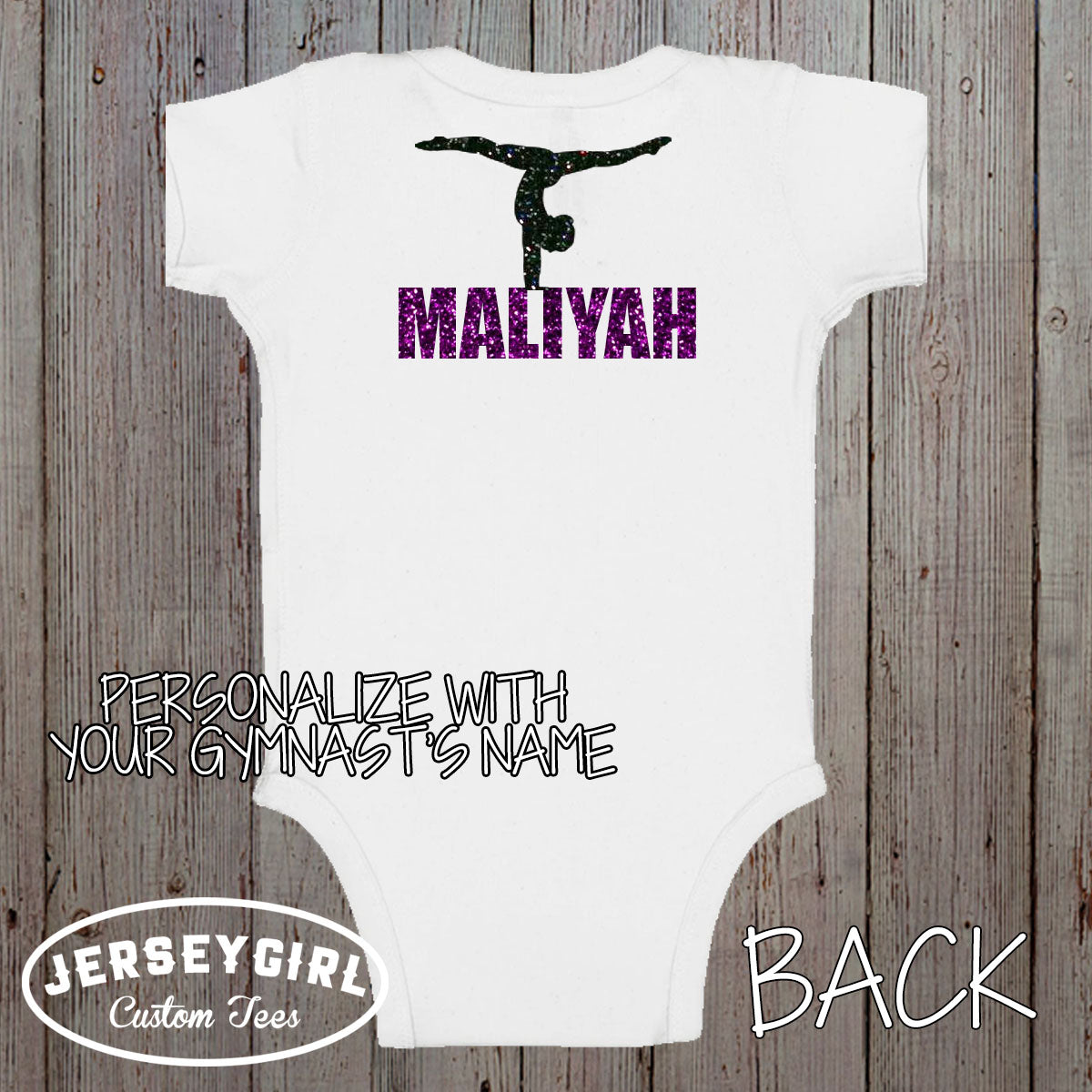 custom glitter gymnastics sibling shirt