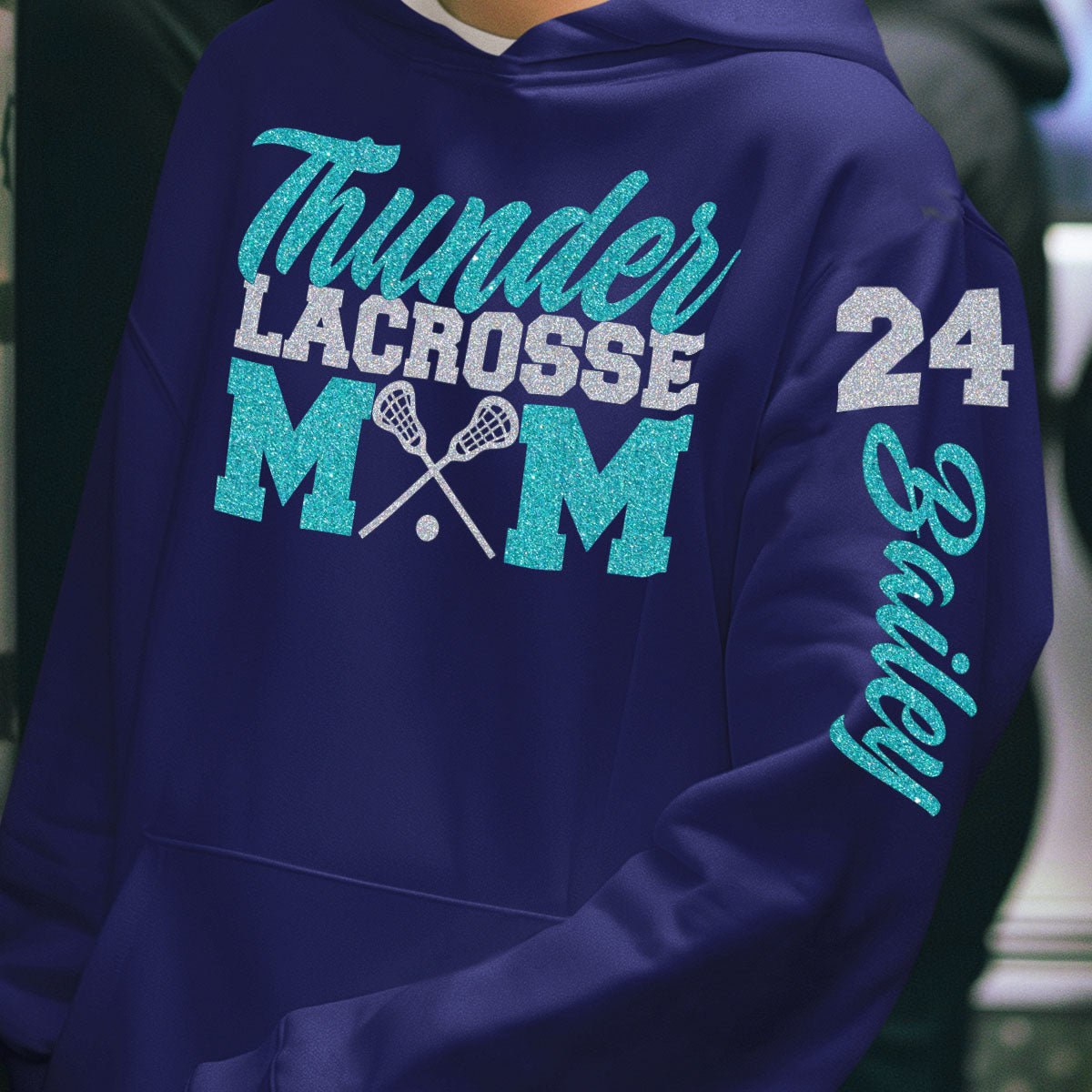 custom lacrosse mom hoodie