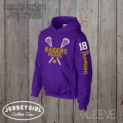 Custom Glitter Lacrosse Mom Sweatshirt