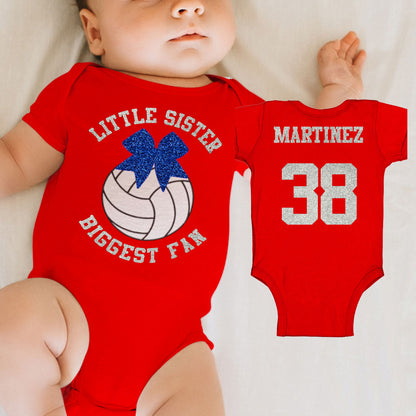 little sister biggest fan volleyball shirt