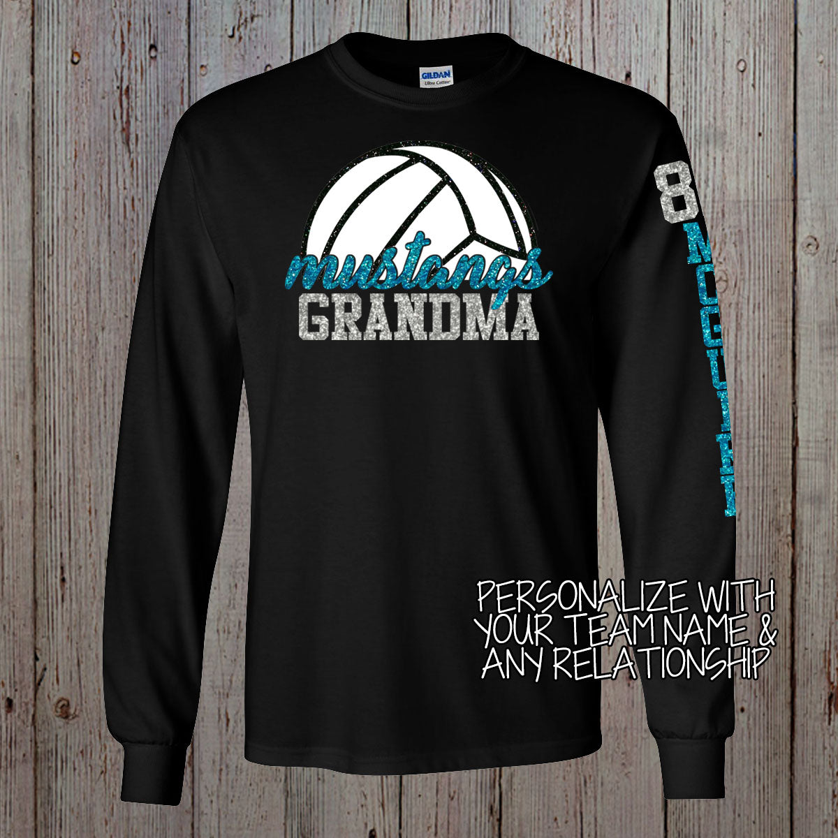 custom long sleeve volleyball mom shirt