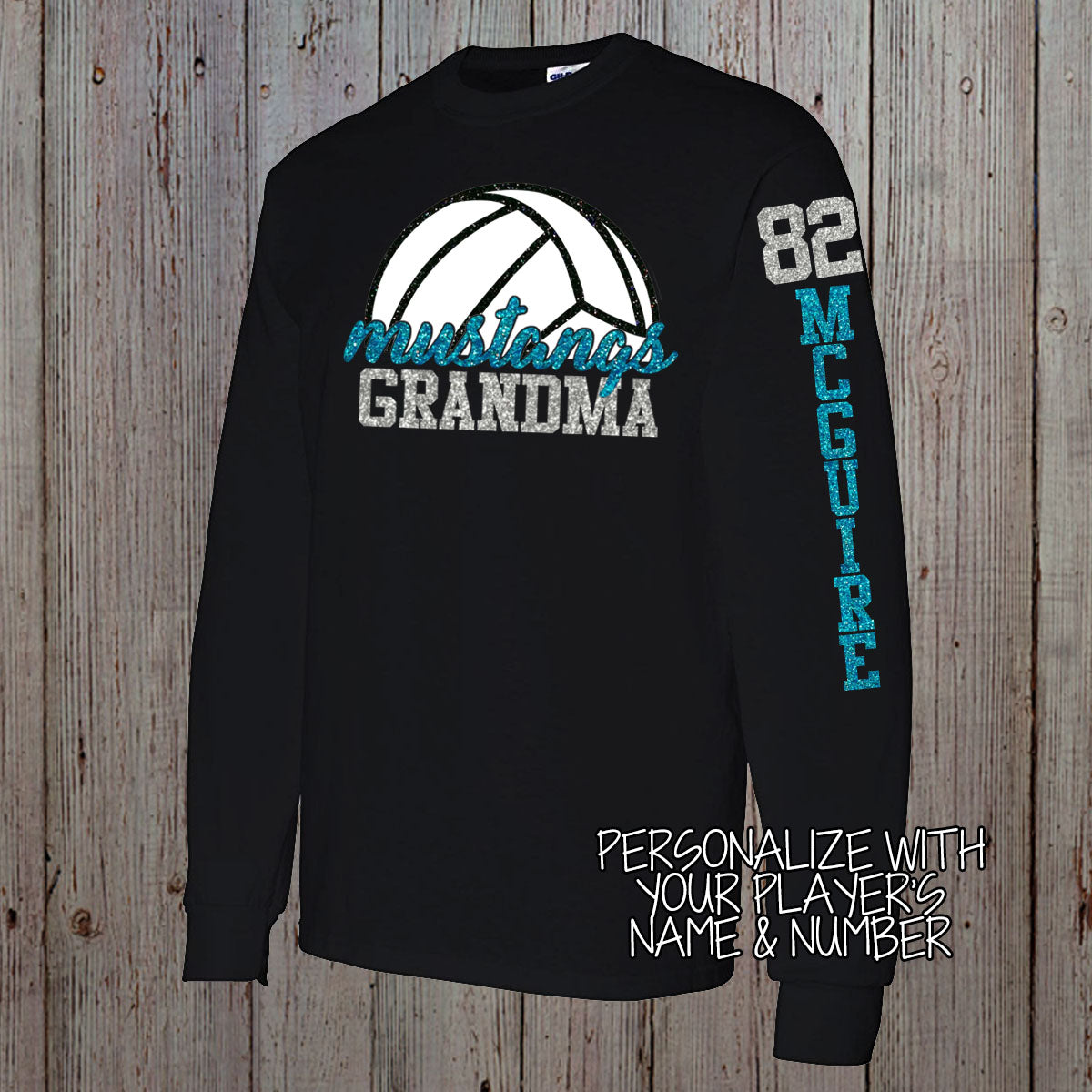 custom long sleeve volleyball mom shirt