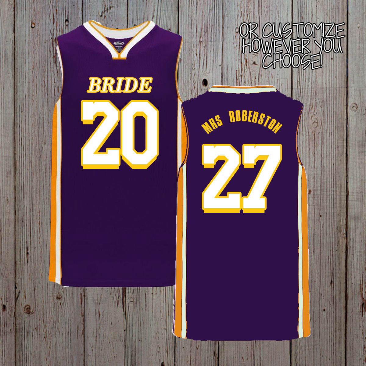 Custom Purple & Yellow Basketball Jersey