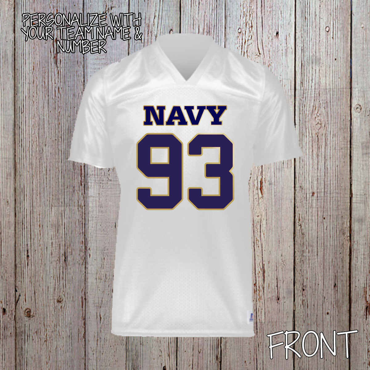 custom Navy football jersey