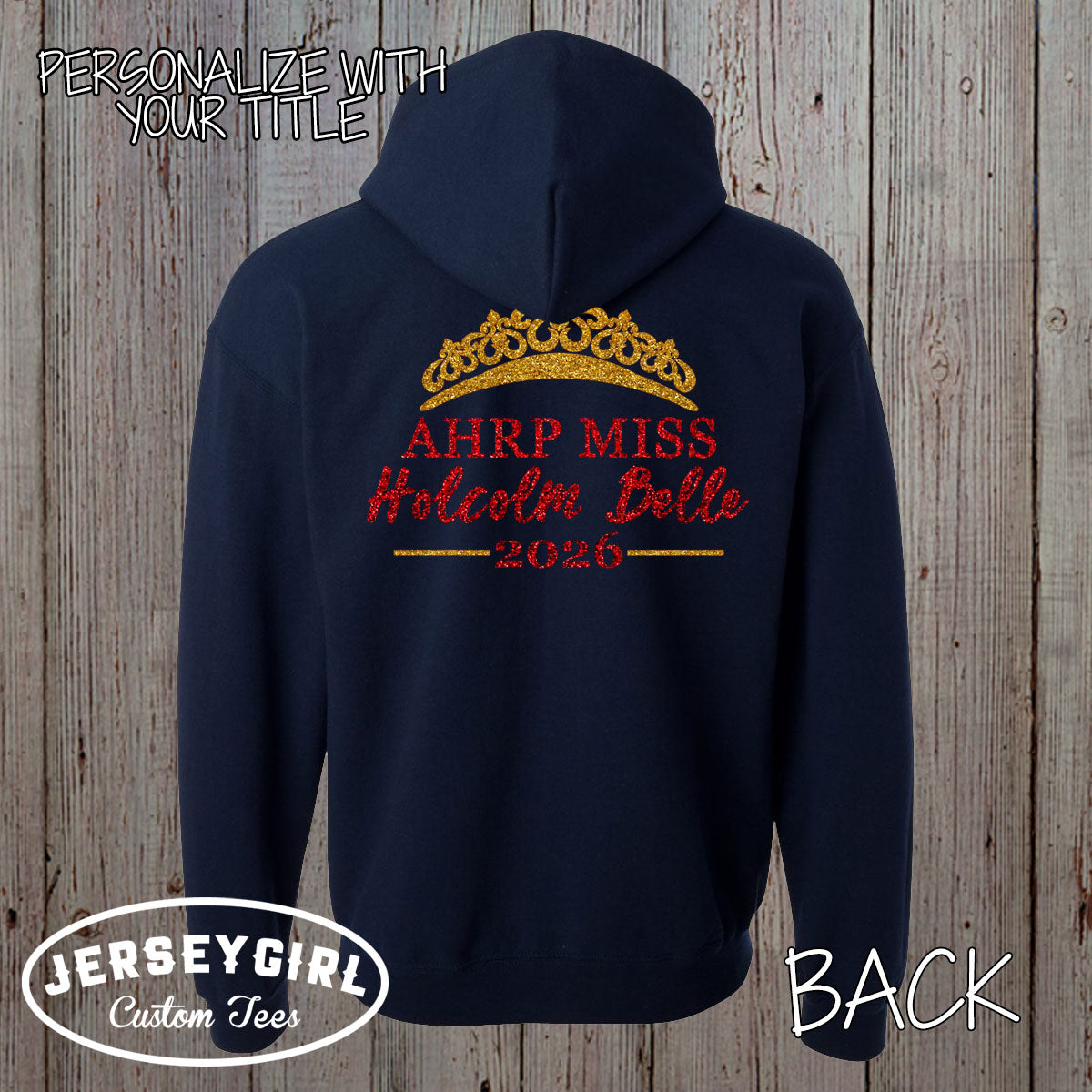 pageant title zip-up hoodie