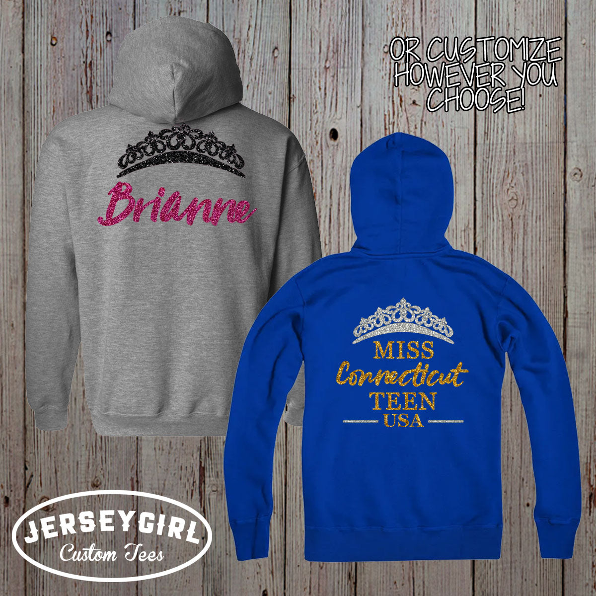 pageant title zip-up hoodie