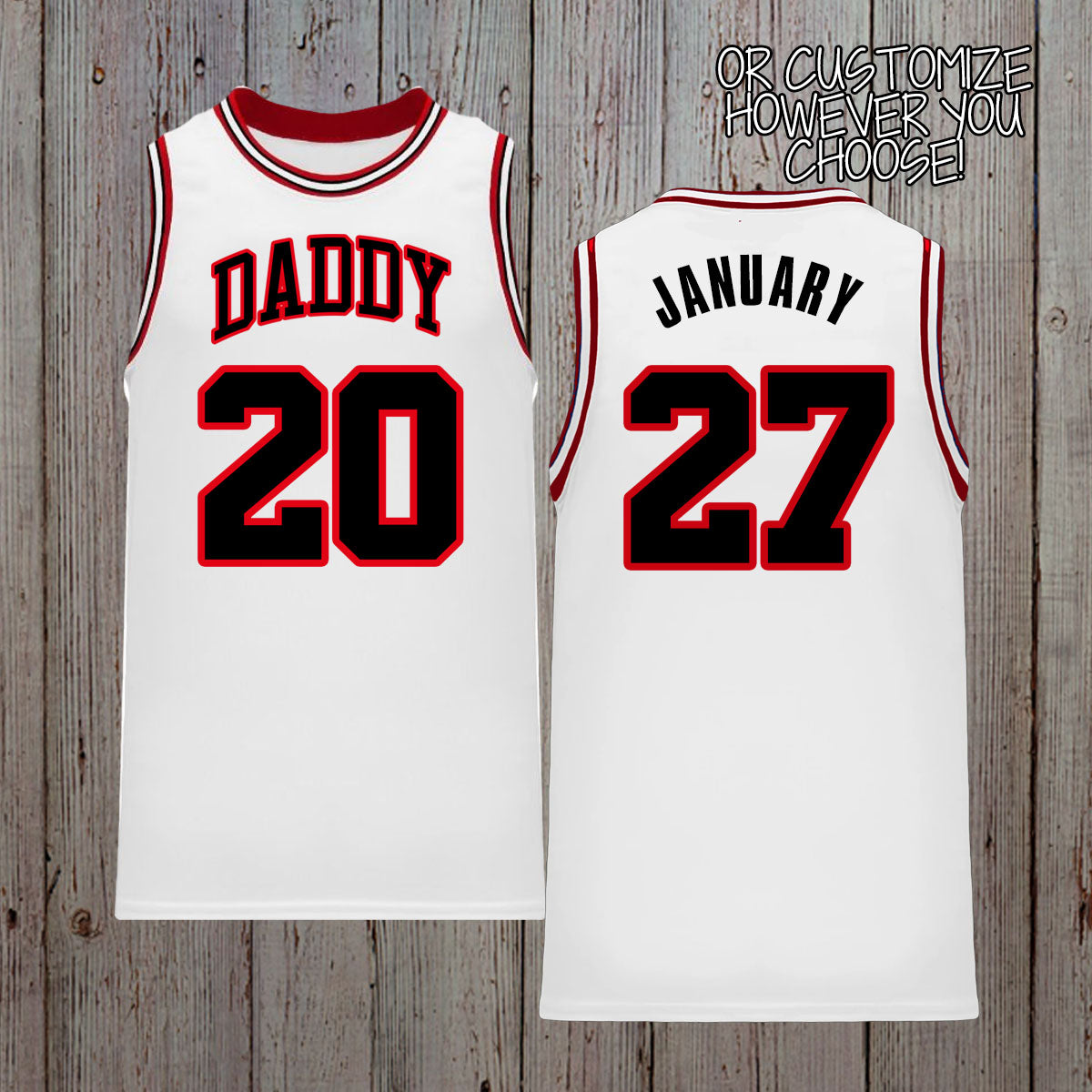 custom red basketball jersey