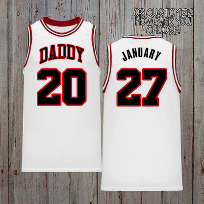 custom red basketball jersey