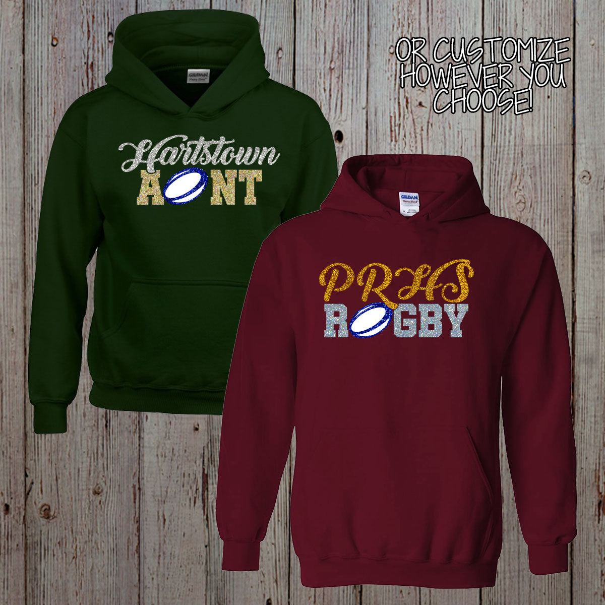 custom rugby mom hoodie