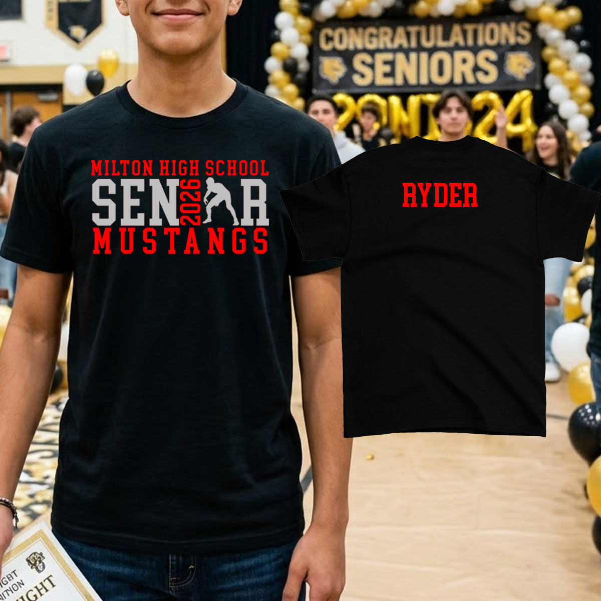 personalized senior wrestling shirt