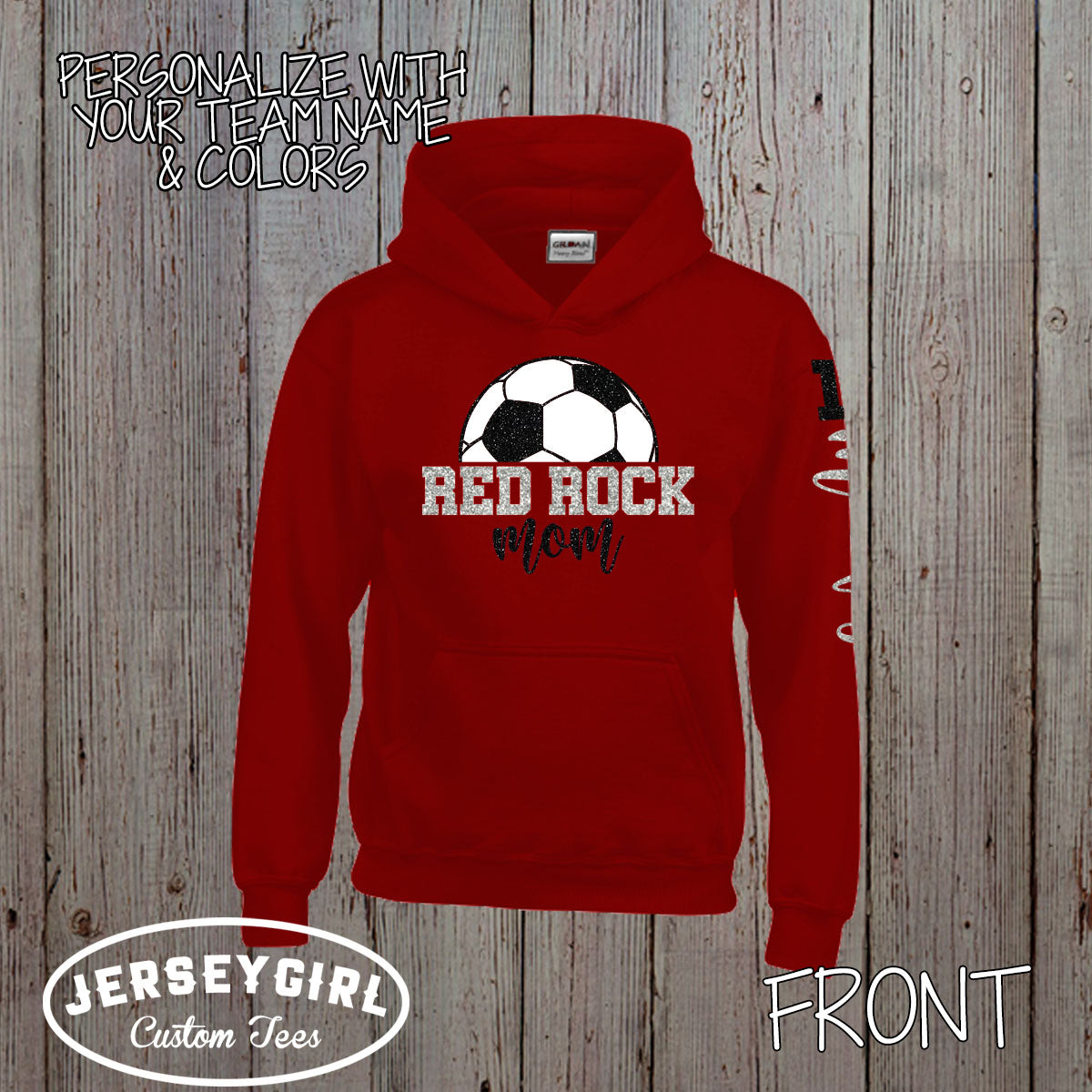 custom glitter soccer mom sweatshirt
