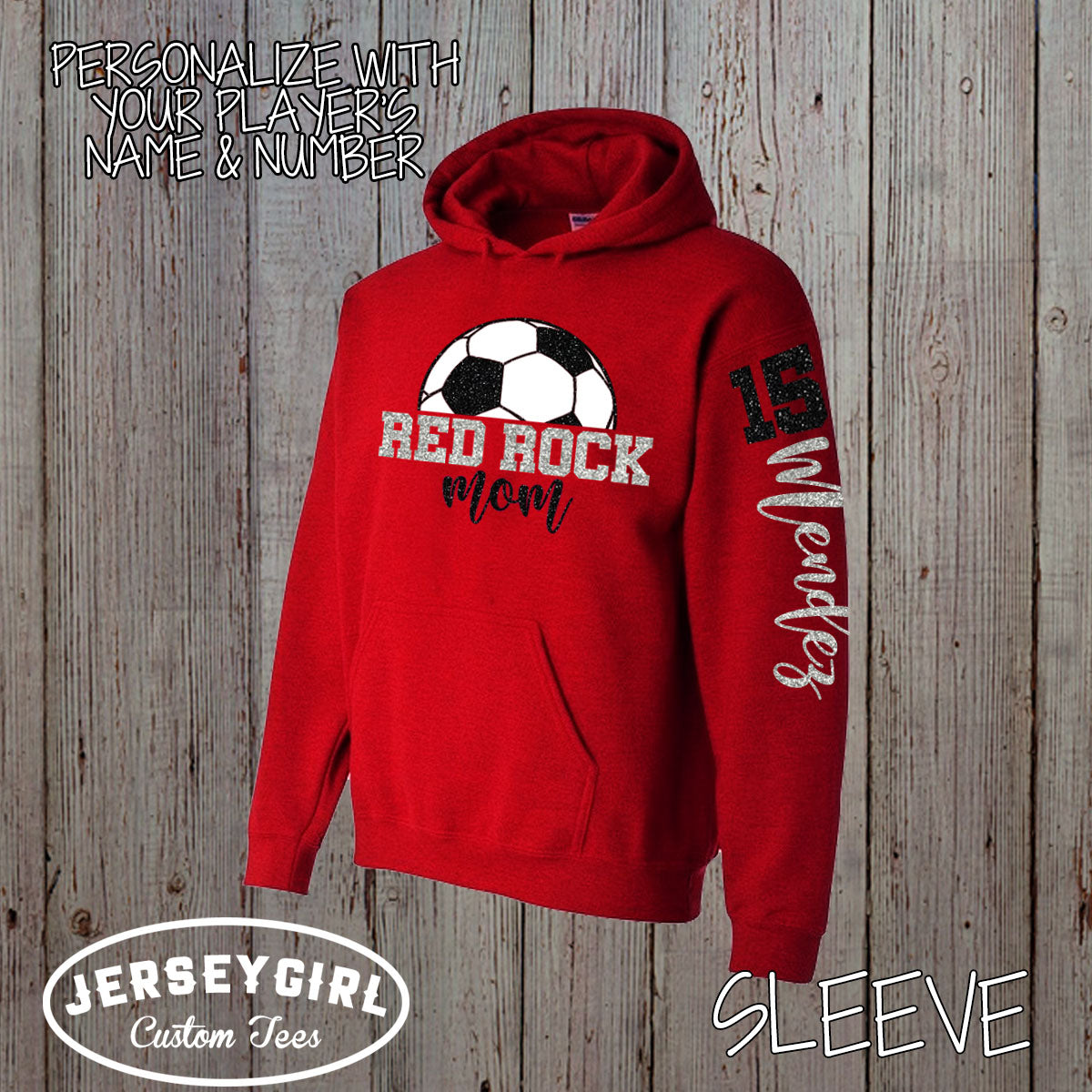 custom glitter soccer mom sweatshirt