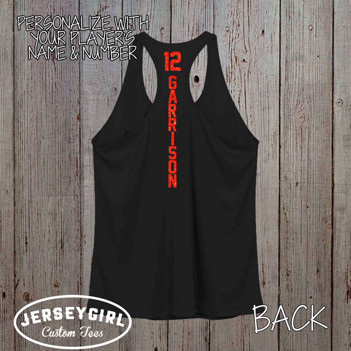 custom glitter soccer tank top