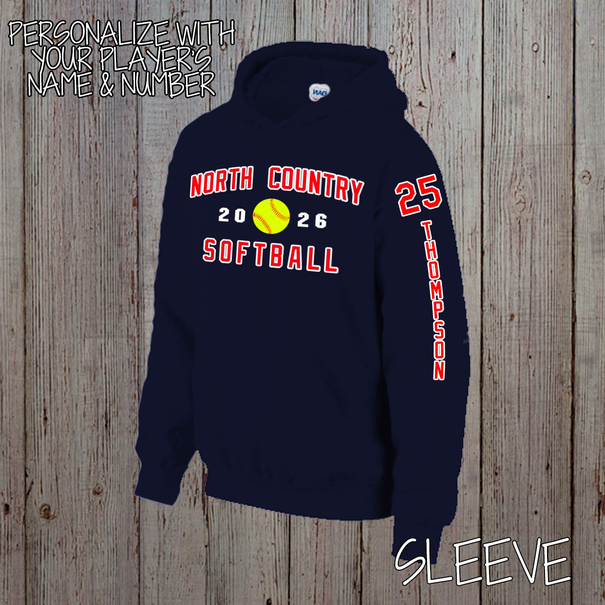 custom softball team hoodies