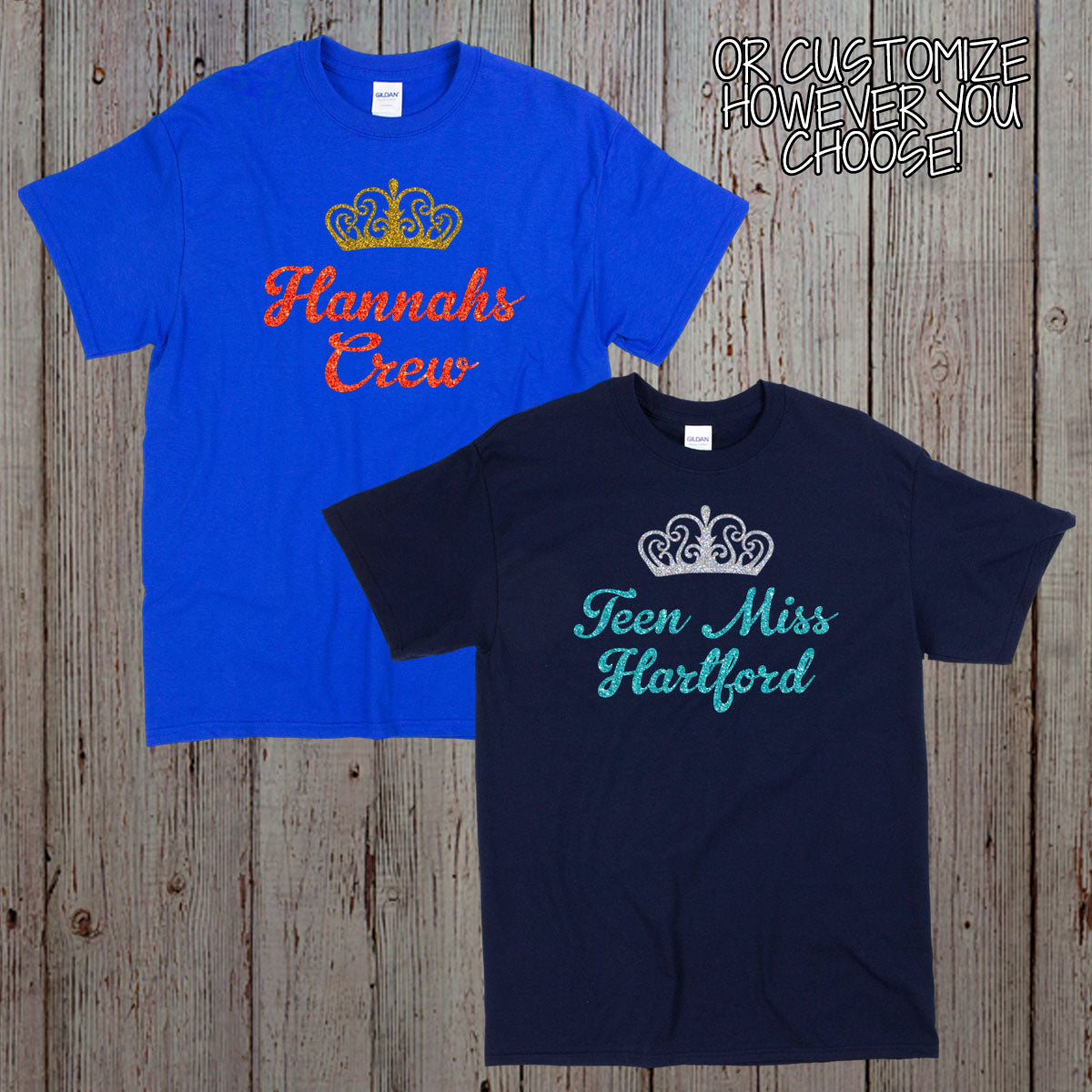 custom team pageant shirts