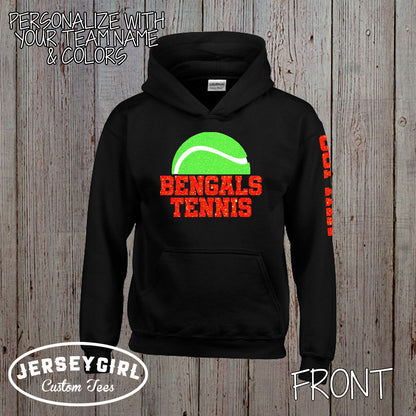 Personalized Glitter Tennis Sweatshirt