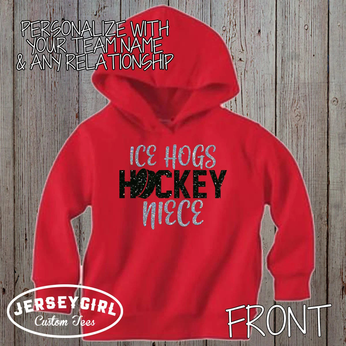 custom toddler hockey sister hoodie