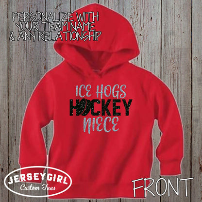 custom toddler hockey sister hoodie