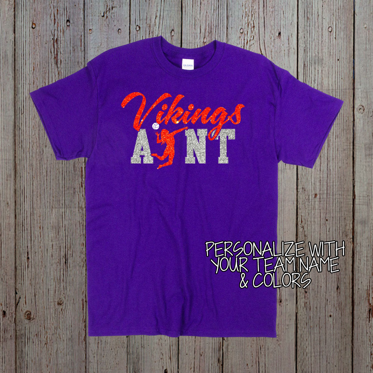 custom volleyball aunt shirt
